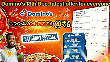 6 DOMINOS PIZZA in ₹6 में|dominos coupon code today|Domino