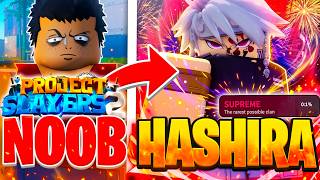 Going From A NOOB To 0.1% SOUND HASHIRA In Roblox Project Slayers 2!