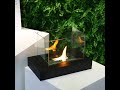 Rectangular Tabletop Fire Bowl Pot 13.5&quot;L Portable Tabletop Fireplace–Ethanol Ventless Fireplace