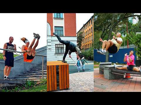 Kirya perfoms epic parkour || Hilarious public reaction 🤣😂