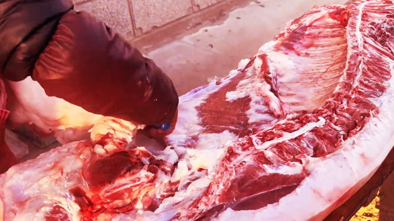 農村賣豬肉真過癮，老孟600多斤大肥豬，啪啪幾份就砍完了，真牛！ 【立福128】