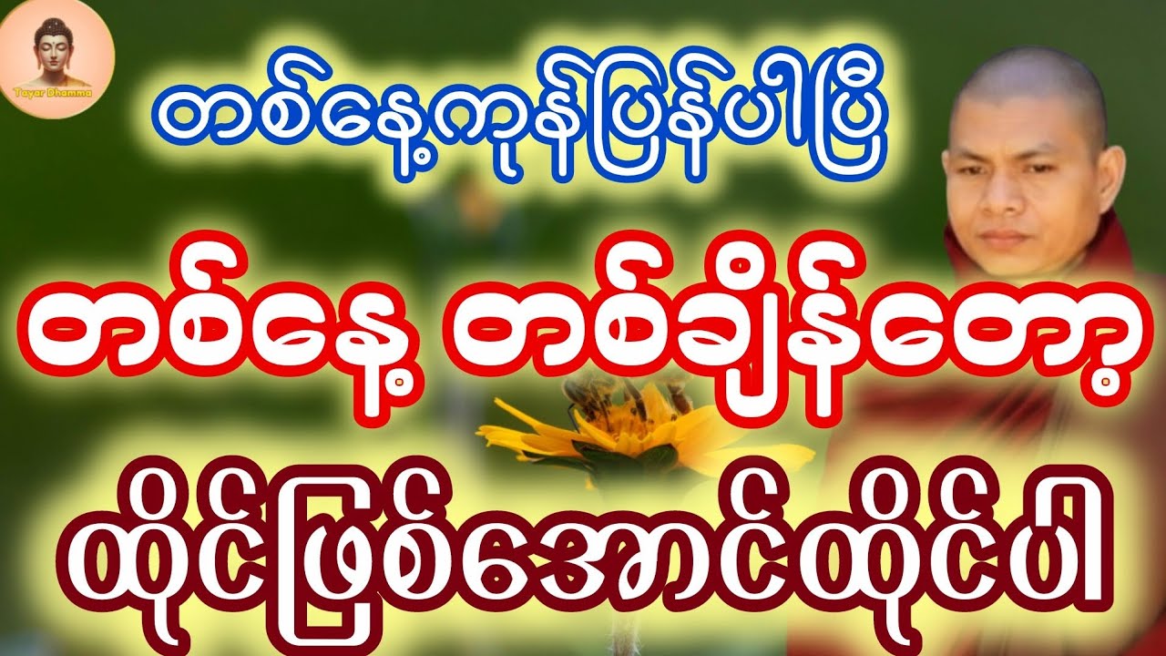 ထိုင်နိုင်တုန်းမှာ ထိုင်လိုက်ပါ - (၃၀) မိနစ် ဝိပဿနာအလုပ်ပေးတရား (အရှင်ဣန္ဒာစာရ)