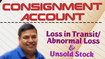 # 16 Loss in transit|consignment account|( BL AGRAWAL)