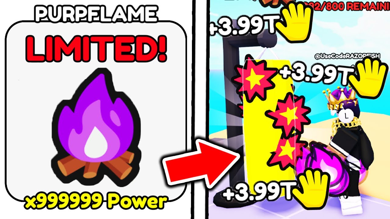 I Bought LIMITED PURPLE FLAME HAND in Power Slap Simulator.. - YouTube