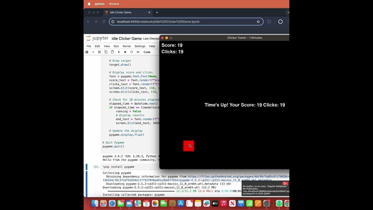 How to Create A CPS Tester and an Idle Game using Pygame in Python! For ...