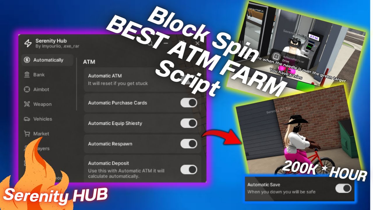 [NEW🔥] BEST OP Block Spin Script Fastest ATM FARM,View Inventory,Esp ...