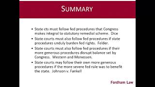 Federal Courts. Fordham Law. Thomas H. Lee. Class 9