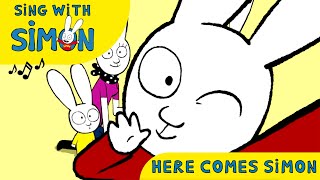 Here comes Simon 🎶  | Simon's song ❤️🐰🤍 | Song for kids Music from opening credits | Nursery Rhymes Resimi