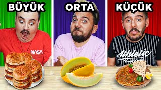 Büyük , Orta Veya Küçük Yemek Yarişmasi