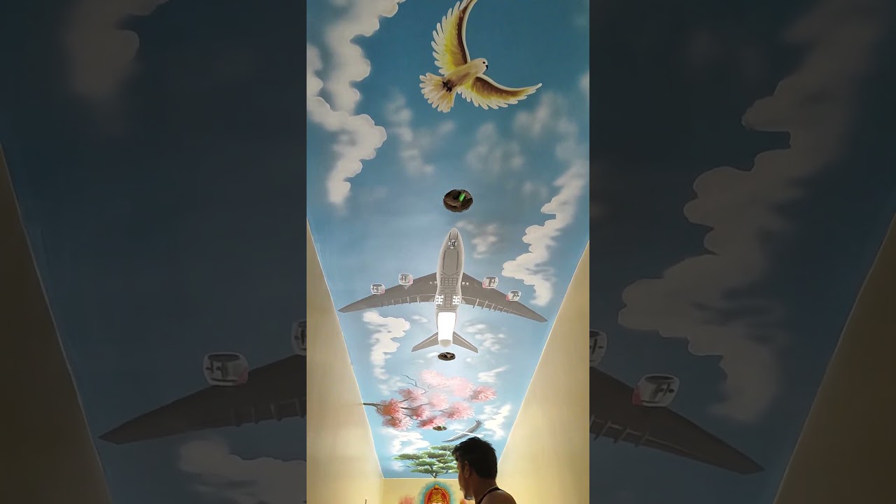 ceiling sky painting 🖌️🎨 
