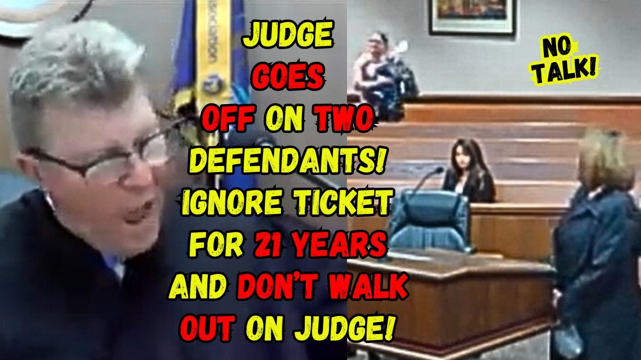 Judge ERUPTS on TWO Defendants!  DON'T Blow Off Ticket for 21 Years OR Walk Out on the Judge!
