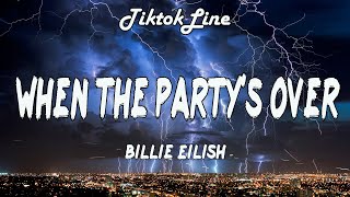 Billie Eilish - when the party's over (Lyrics) | Could lie say I like it like that