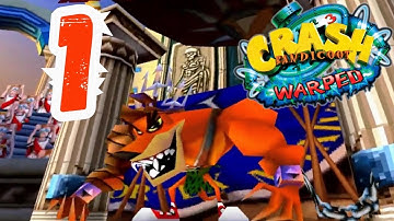 Crash Bandicoot 3: Warped HD (1998) Walkthrough - Part 1 w/ Commentary | PS1