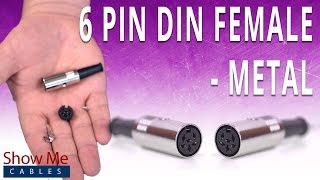 How To Install The 6 Pin DIN Female Solder Connector - Metal