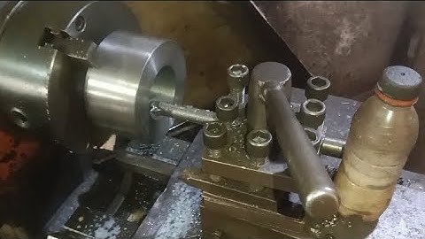 Boring operation on lathe machine #lathemachine #machine #machineshop #metallathe