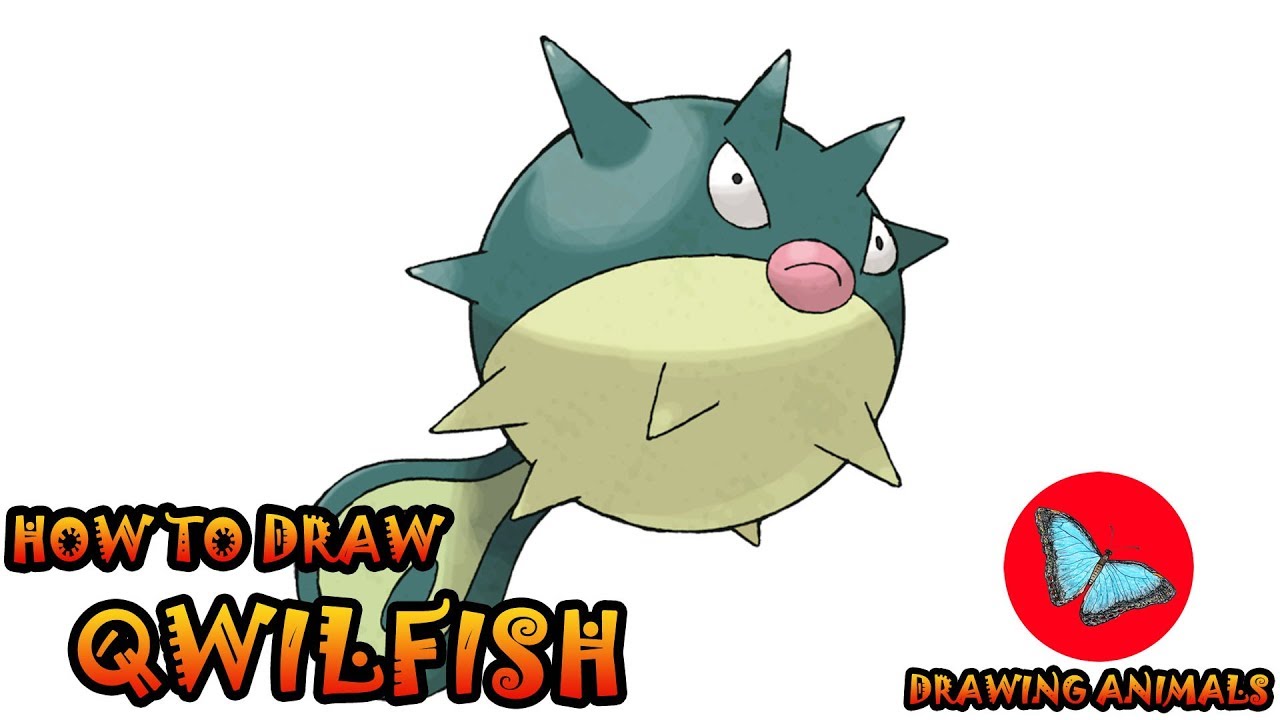 How To Draw Qwilfish Pokemon | Coloring and Drawing For Kids - YouTube