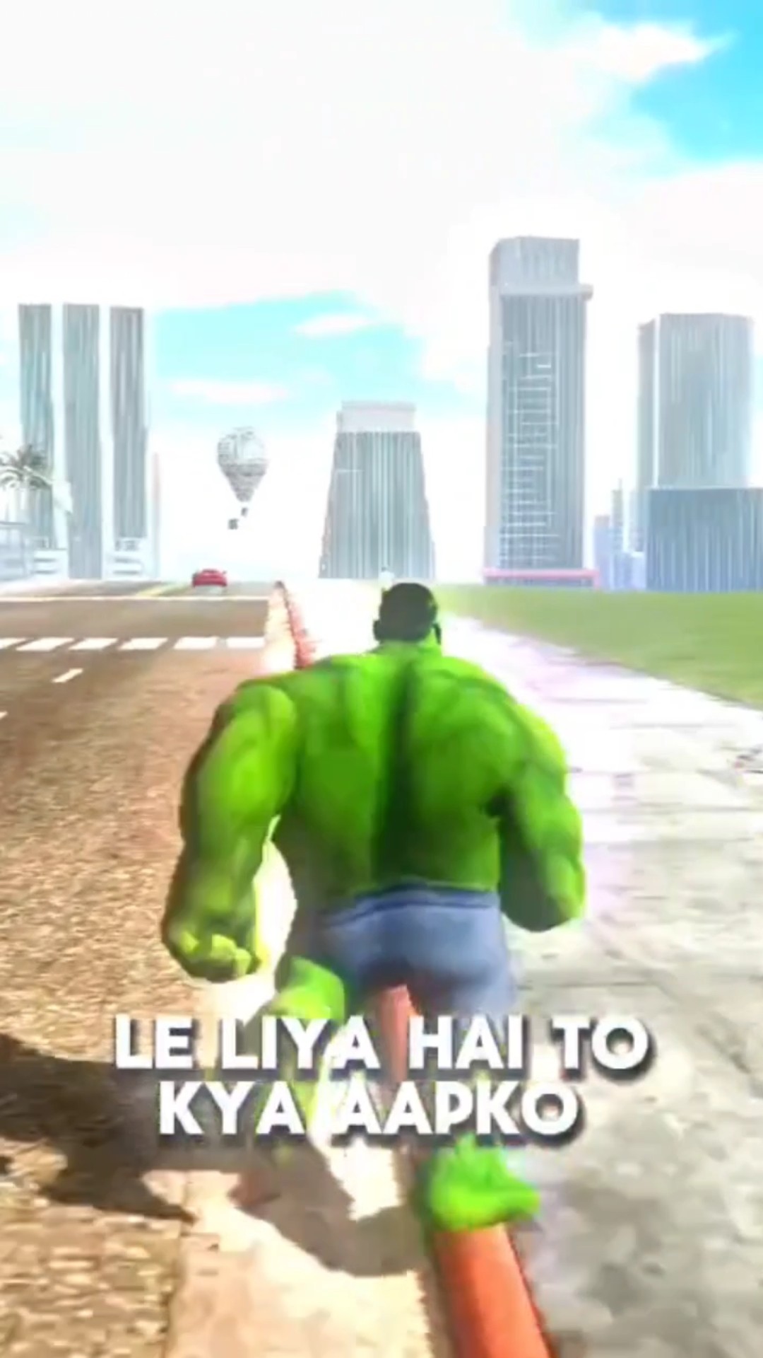New hulk character in Indian bikes driving 3d #short #viralshort #youtubeshorts #hulking