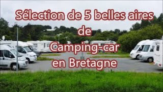 Sélection de 5 belles aires de camping car en Bretagne