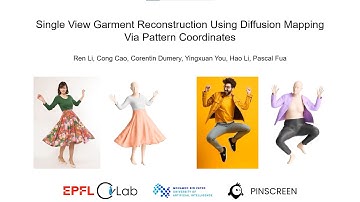 SIGGRAPH2025 - Single View Garment Reconstruction Using Diffusion Mapping Via Pattern Coordinates