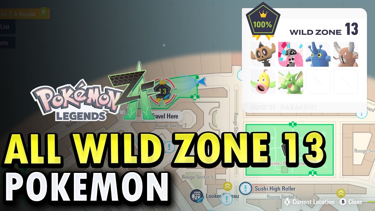 All Wild Zone 13 Pokemon - Pokemon Legends Z-A - YouTube