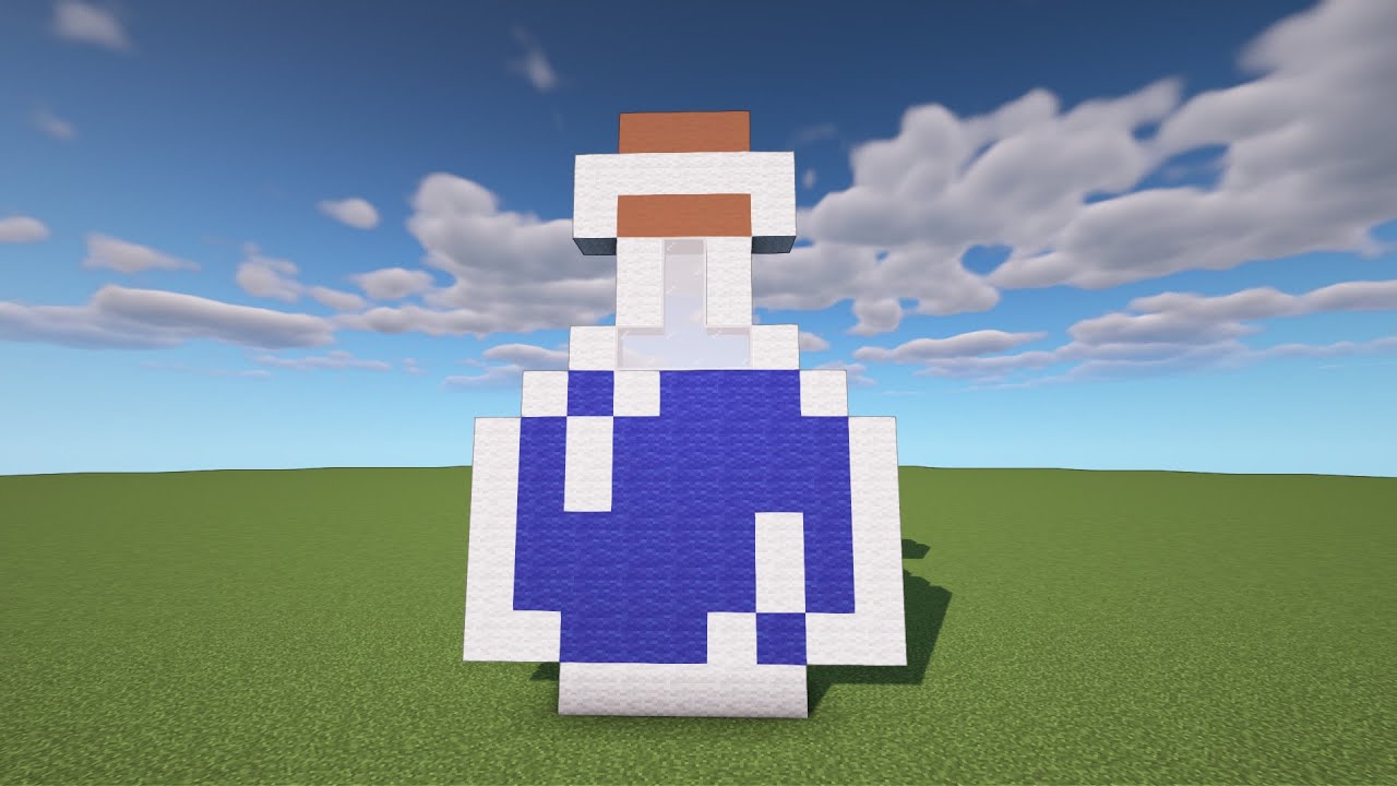 Minecraft Pixel Art Glasflasche I Potion Bottle Youtube 