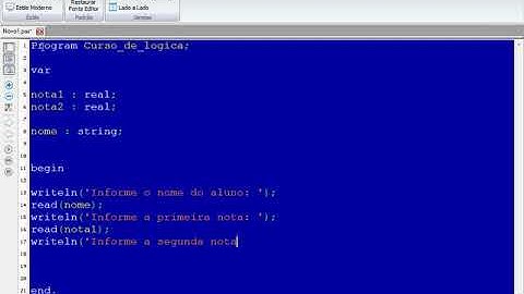 Curso de Logica de Programação com Pascal, Tipos de Variáveis, IF/ELSE, Aula01