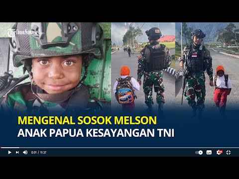 Sosok Melson Anak Papua Kesayangan TNI, Viral Pergi Sekolah Dikawal Tentara Bak Cucu Presiden