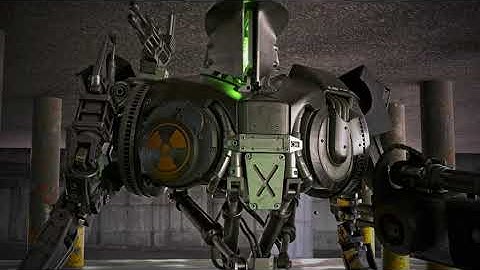 robot animation (Cain robot Robocop 2) - Blender (cycles) 3d WIP