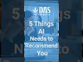 5 Things AI Needs to Recommend You #aioptimization