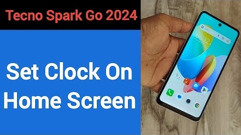 How to set clock on home screen, Tecno Spark go 2024 me time set kaise karen