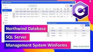Part 2/4 - Northwind Database Management System SQL Server - C# Winforms