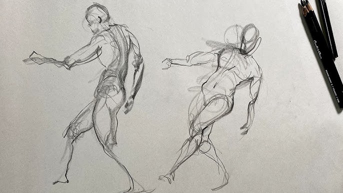 Figure Drawing. 2/20/21: Gesture drawing studies