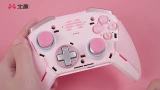 BEITONG Zeus T6   Wireless Game Controller Gamepad for PC NS Suakuwa Pink