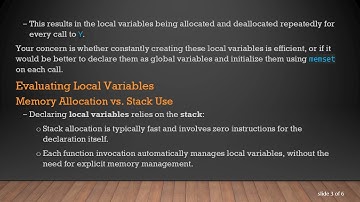 Global Variable memset vs. Local Variable Creation: Which Strategy Should You Choose?
