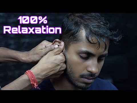 100% Mind Relaxation By Indian ASMR Head & Ear Massage Therapy | ASMR Forehead Tapping & Scratching
