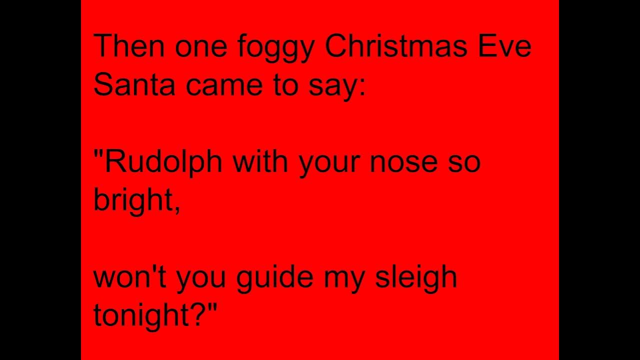 Rudolph the Red Nosed Reindeer lyrics and vocals YouTube