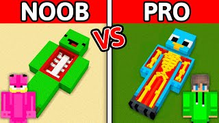 NOOB vs PRO: SECRET YOUTUBER BODY House Build Challenge in Minecraft!