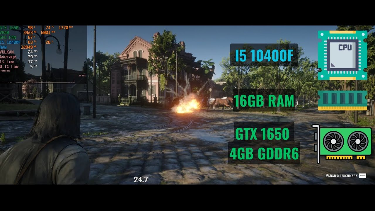 Benchmark Red Dead Redemption 2 ULTRAWIDE (21X9) GTX 1650 4GB GDDR6