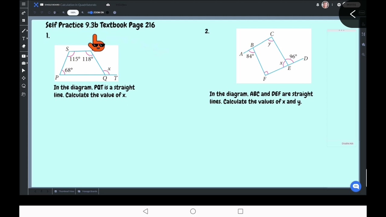 四角形基础角度知识计算basic Calculations Of Angles In The Quadrilateral Youtube