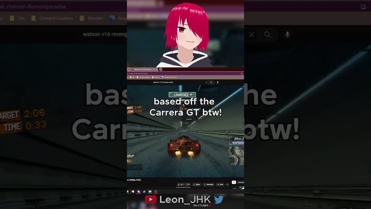 Underrated video game sounds - Carrera GT V10 in Burnout Paradise Reaction! (Watson 25 V16 Revenge)