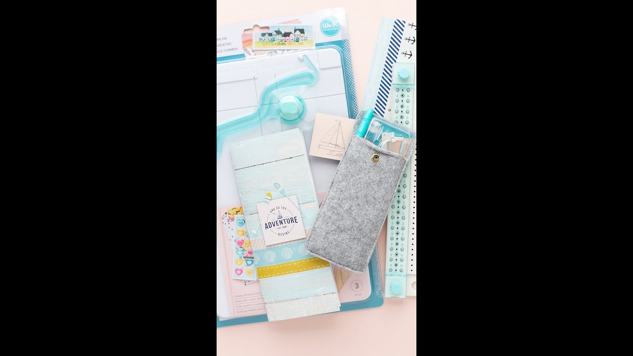 Travel Journal with the Slim Line Punch Board and the Bookbinding Guide by We R Makers