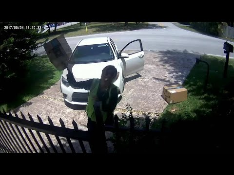 Amazon Delivery Person Caught On Camera Throwing Packages Over Gate