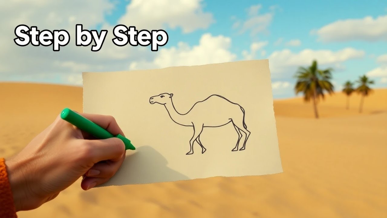 How to Draw a Camel Easy | Camel Drawing Step by Step for Kids - YouTube