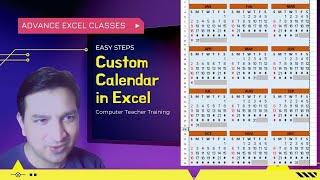 2022 calendar in Excel | How to make a TABLE Calender in Ms Excel | Custom calendar in Ms Excel screenshot 4