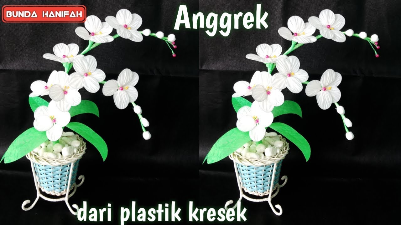 Cara membuat bunga  dari  plastik  kresek how to make 