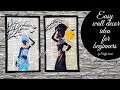 Best out of waste | newspaper crafts| silhouettes of beautiful African women wall art without paint
