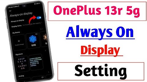 OnePlus 13R 5g Me Always On Display kaise On Kare How to Always On Display Setting kaise On Kare