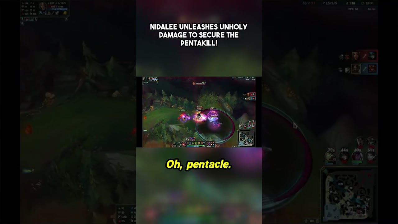 Nidalee's spear just broke the damage cap! 🤯 Unholy Pentakill Alert!