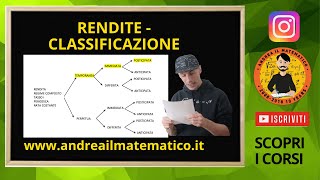 RENDITE - Classificazione - Matematica finanziaria