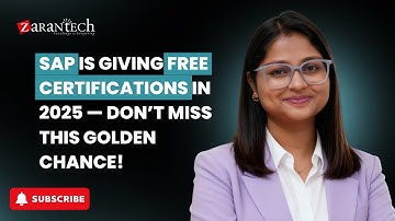SAP Is Giving FREE Certifications in 2025 — Don’t Miss This Golden Chance! | ZaranTech